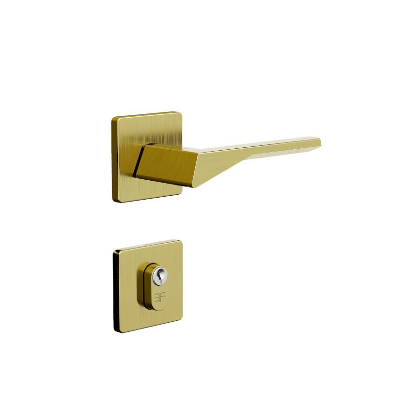 Produtos 3F - Roseta Quadrada Inox - FechadurasPortas de
